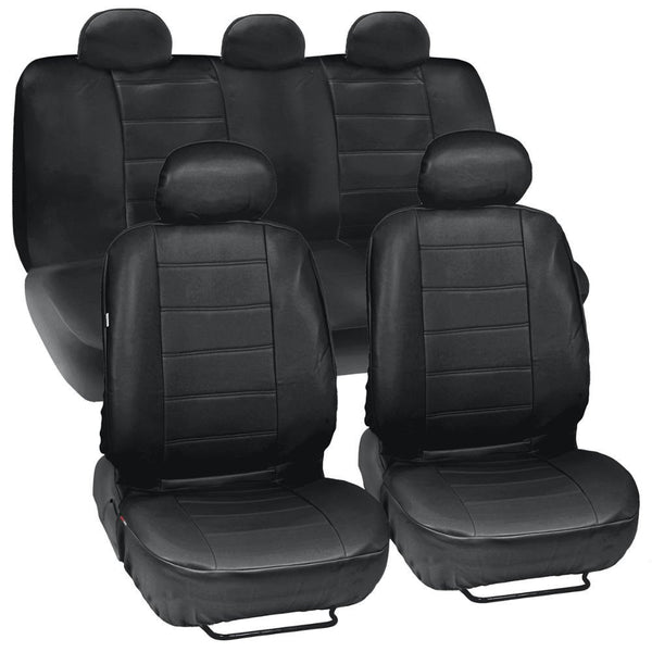 Black Synthetic Leather Premium Leatherette Seat Covers