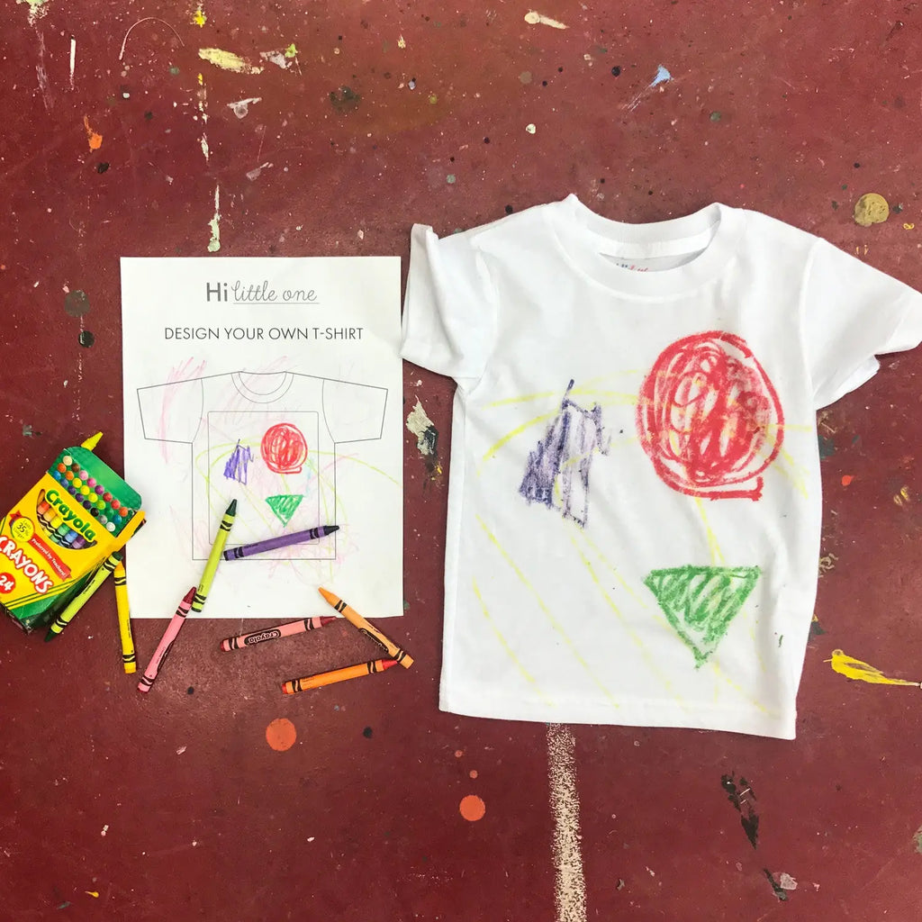 Color Your Own Custom Printed T-Shirt at Hi Little One