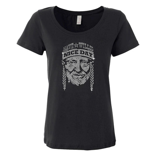 Texas Willie Women's Crystal Tee – Willie Nelson Shop