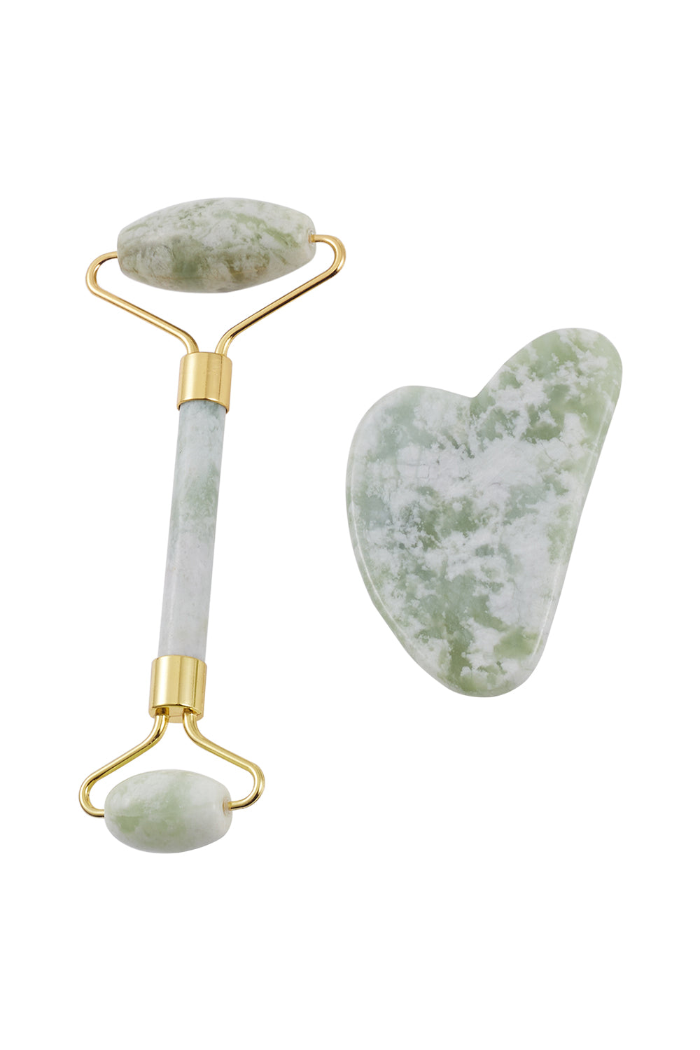 Image of Green Face Roller and Gua Sha Tool Set
