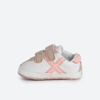 Zapatillas sin suela bebé MUNICH BARRU 8245 035 blanco/rosa | Puber Tu tienda deportes y moda deportiva.