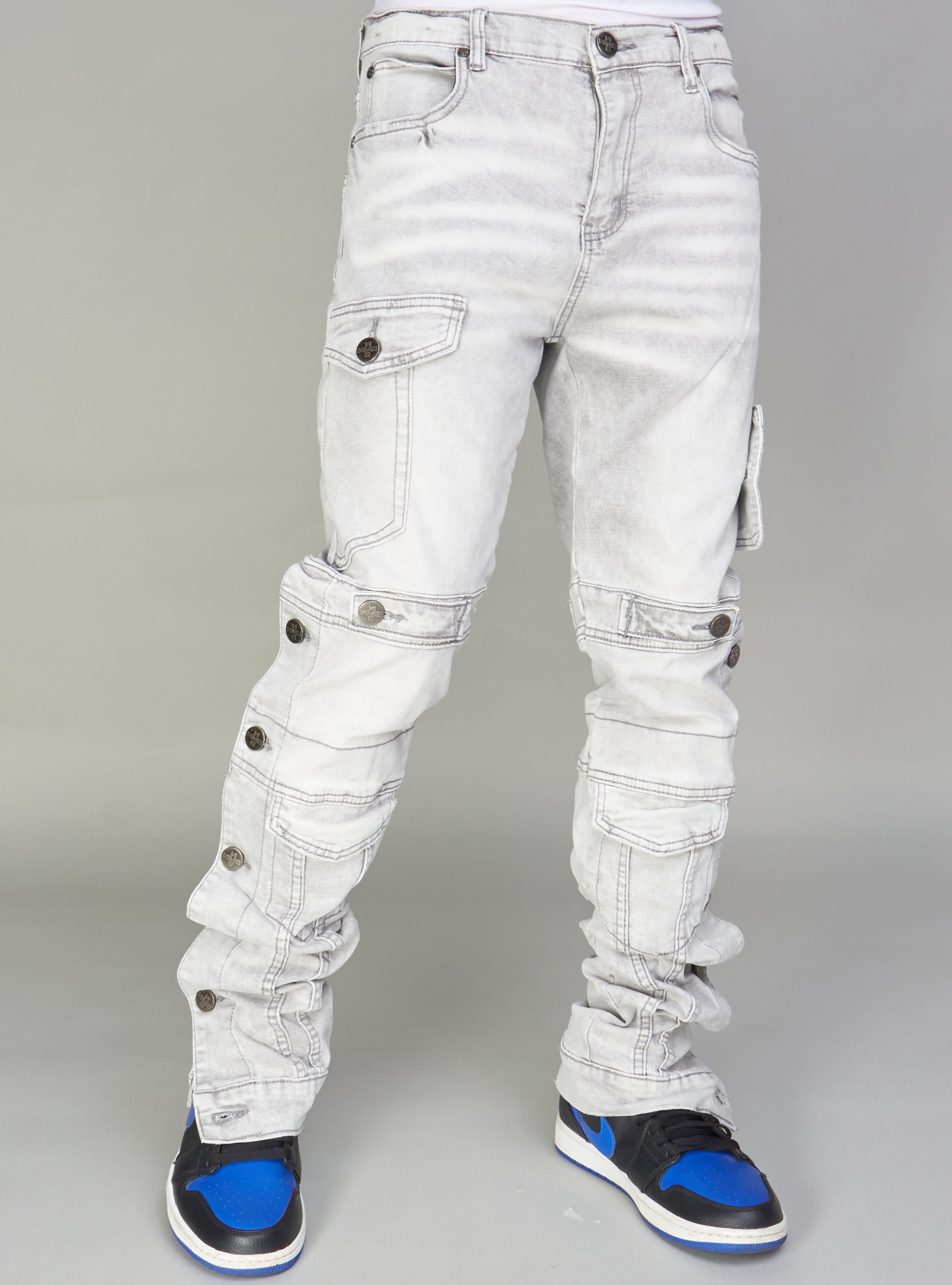 NME NYC Jeans - Burr - Cargo Stacked -  Grey Wash - 503 - NME Brand product image