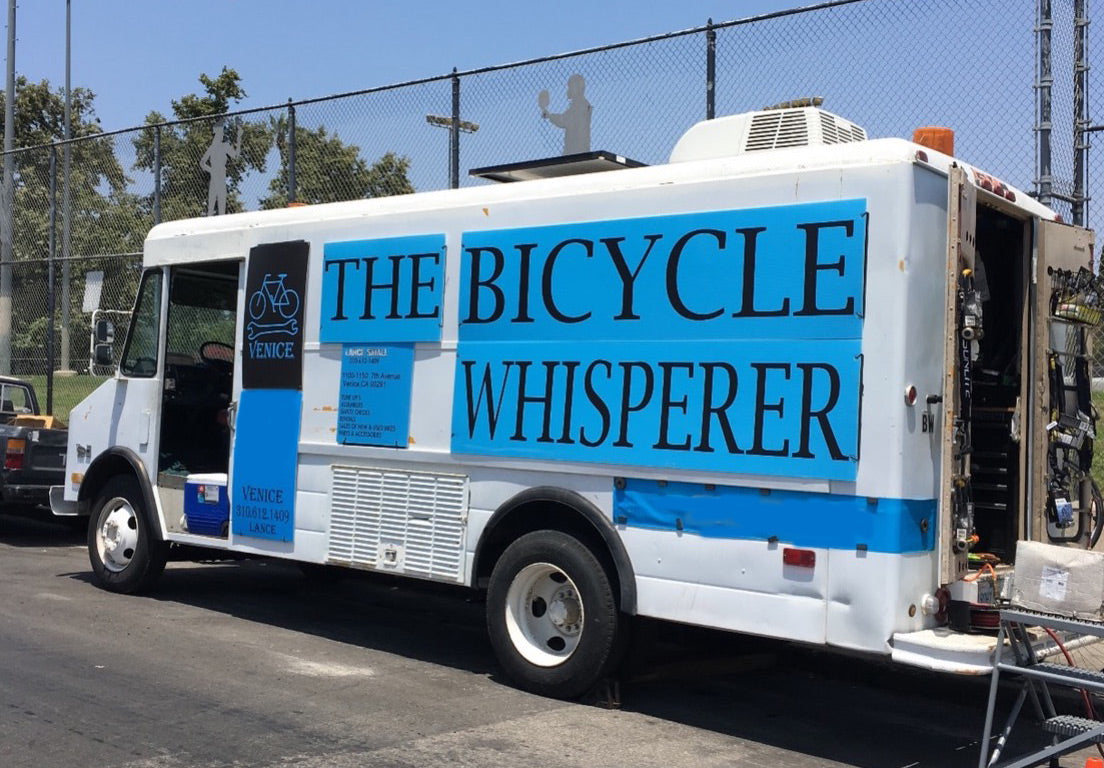The Bicycle Whisperer van in Southern California.