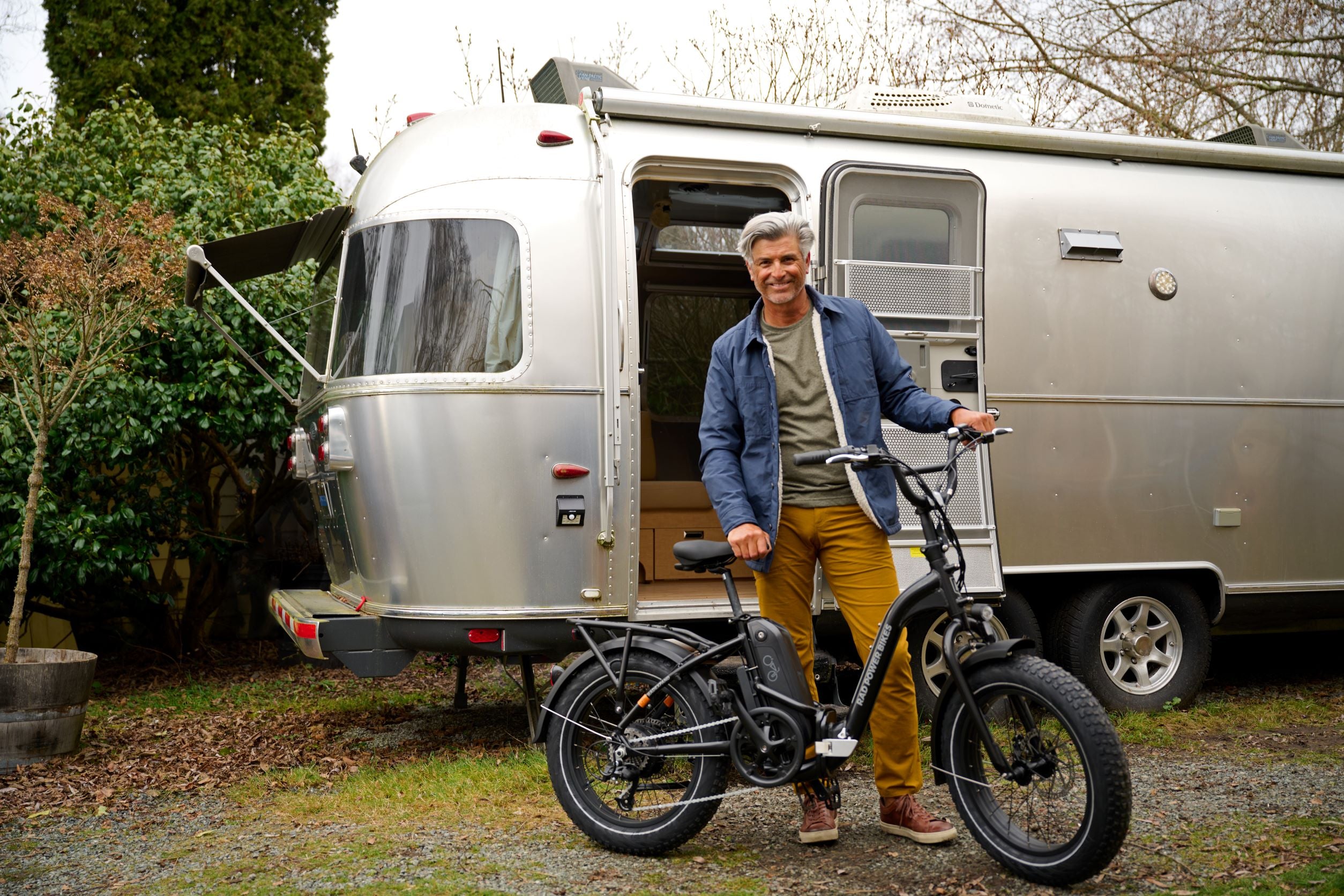 Man stands in front of RV with new RadExpand 5.