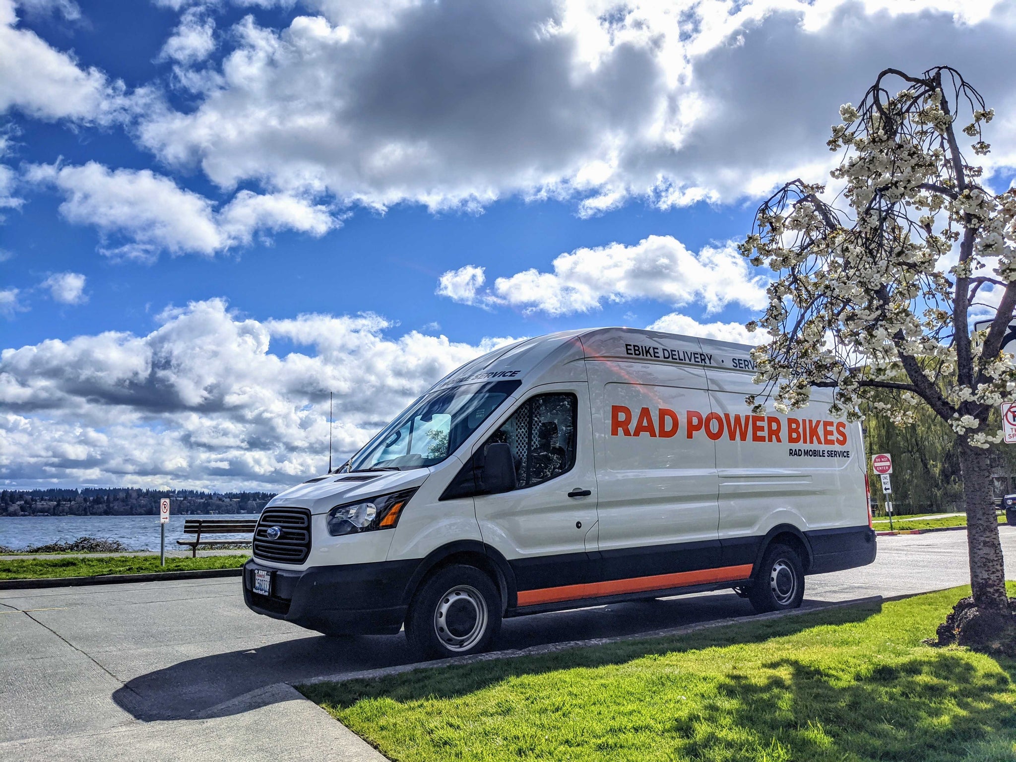 Rad Mobile Service arrives to drop off an ebike.