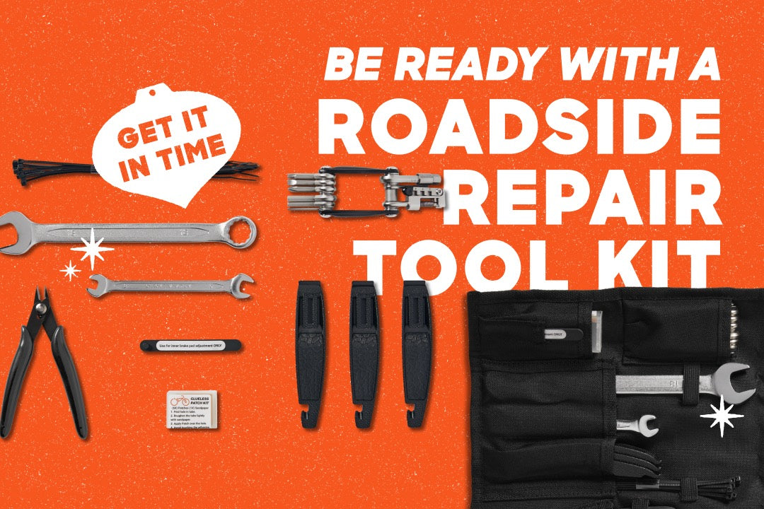A roadside tool kit on an orange holiday overlay. The text overlay reads "Be Ready"