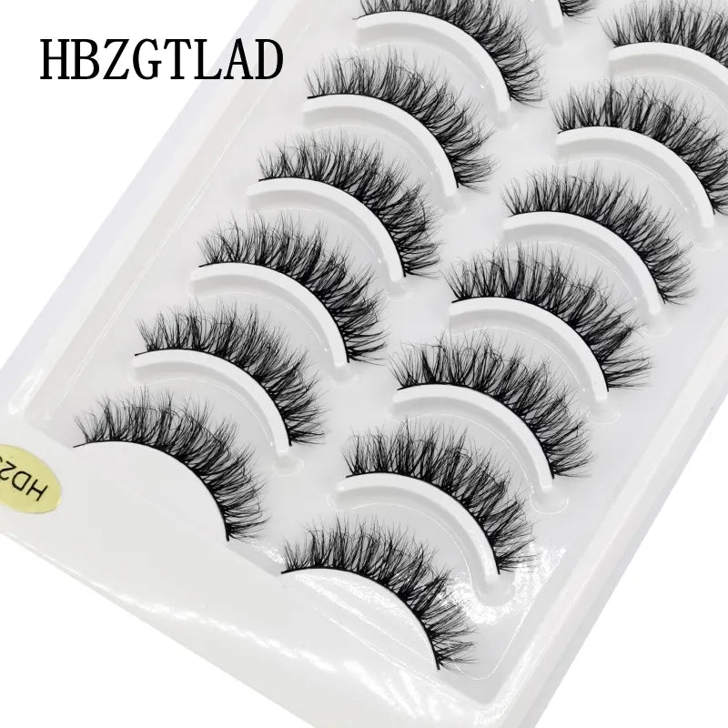 Wholesale 10 pairs 3D Mink False Eyelashes Messy Dense Lashes Short mink eyelashes eyelashes Makeup Fake Eyelashes Extension