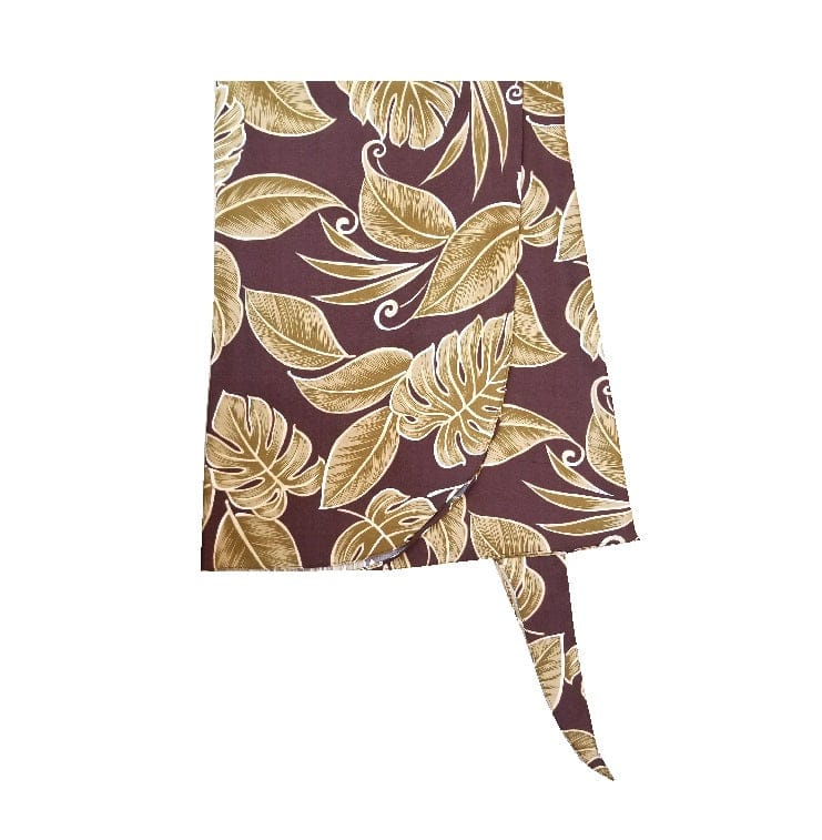 Made In Hawaii Hawaiian Sarong Large - Monstera Brown