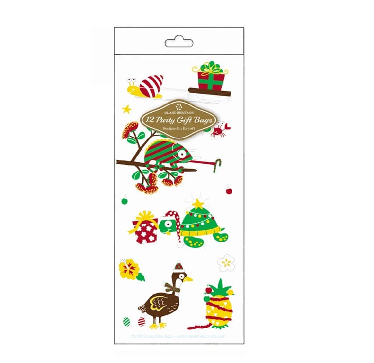 CELLOPHANE GOODIE BAG 12 PK / FESTIVE FRIENDS - 31736