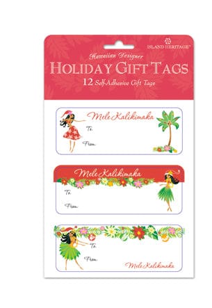 ADHESIVE GIFT TAGS ISLAND HOLIDAY HONEYS 2 - 82106