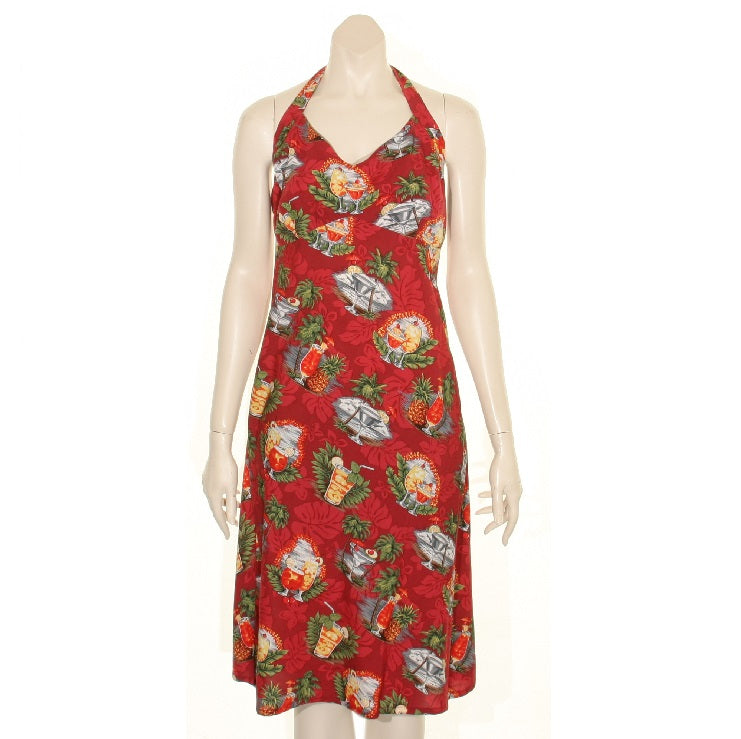 hawaiian motif dress