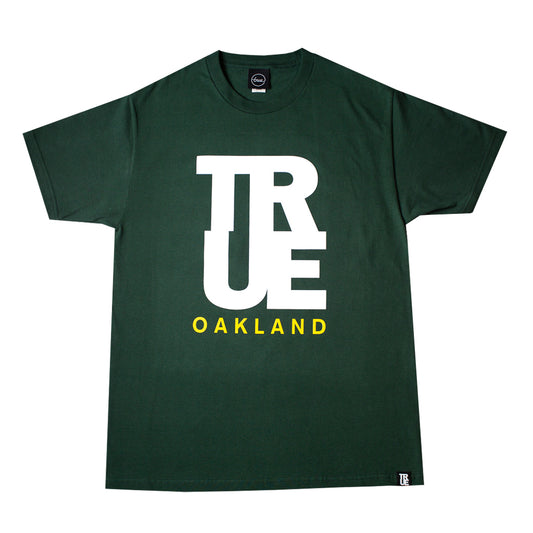 Men's True Logo Oakland Long Sleeve T-Shirt Green – Shop True Clothing