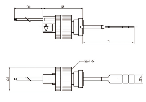 MR-JX-01 finger or mini paddle flow switch