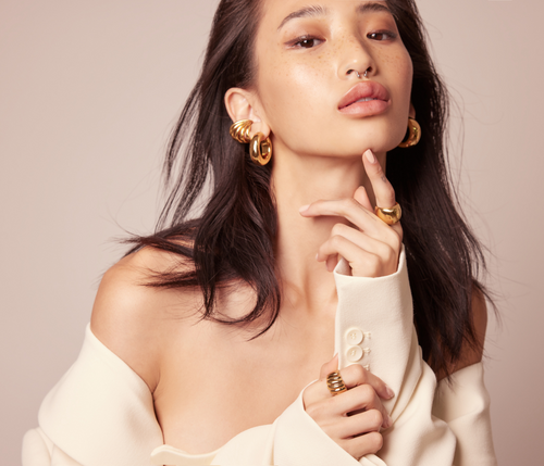 CHUNKY GOLD HOOPS