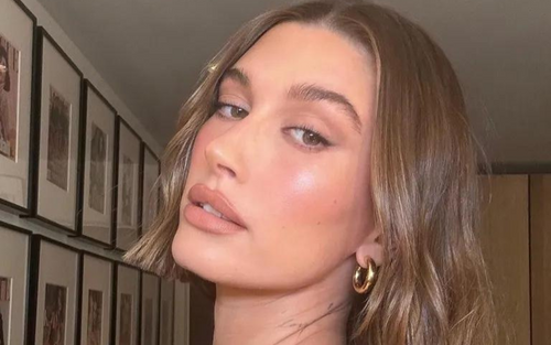 hailey bieber gold hoops