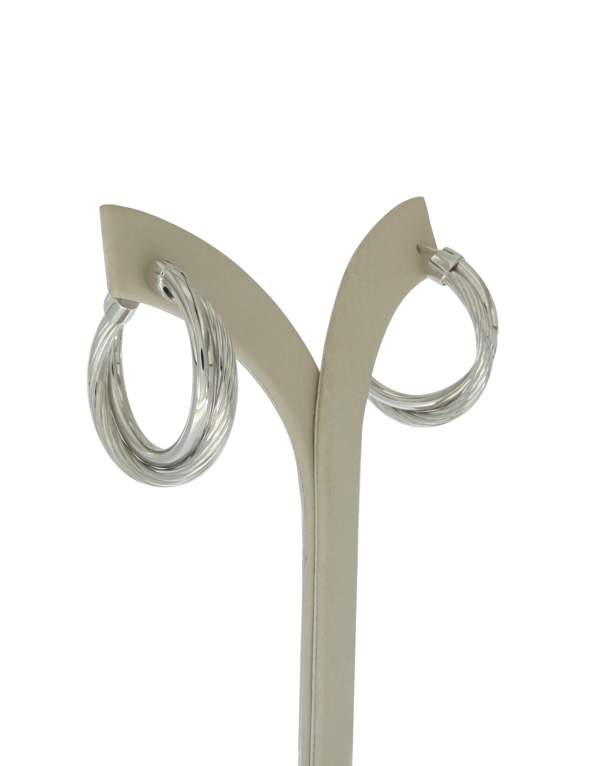 Allegra 3cm sterling silver hoops | Galleria Armadoro