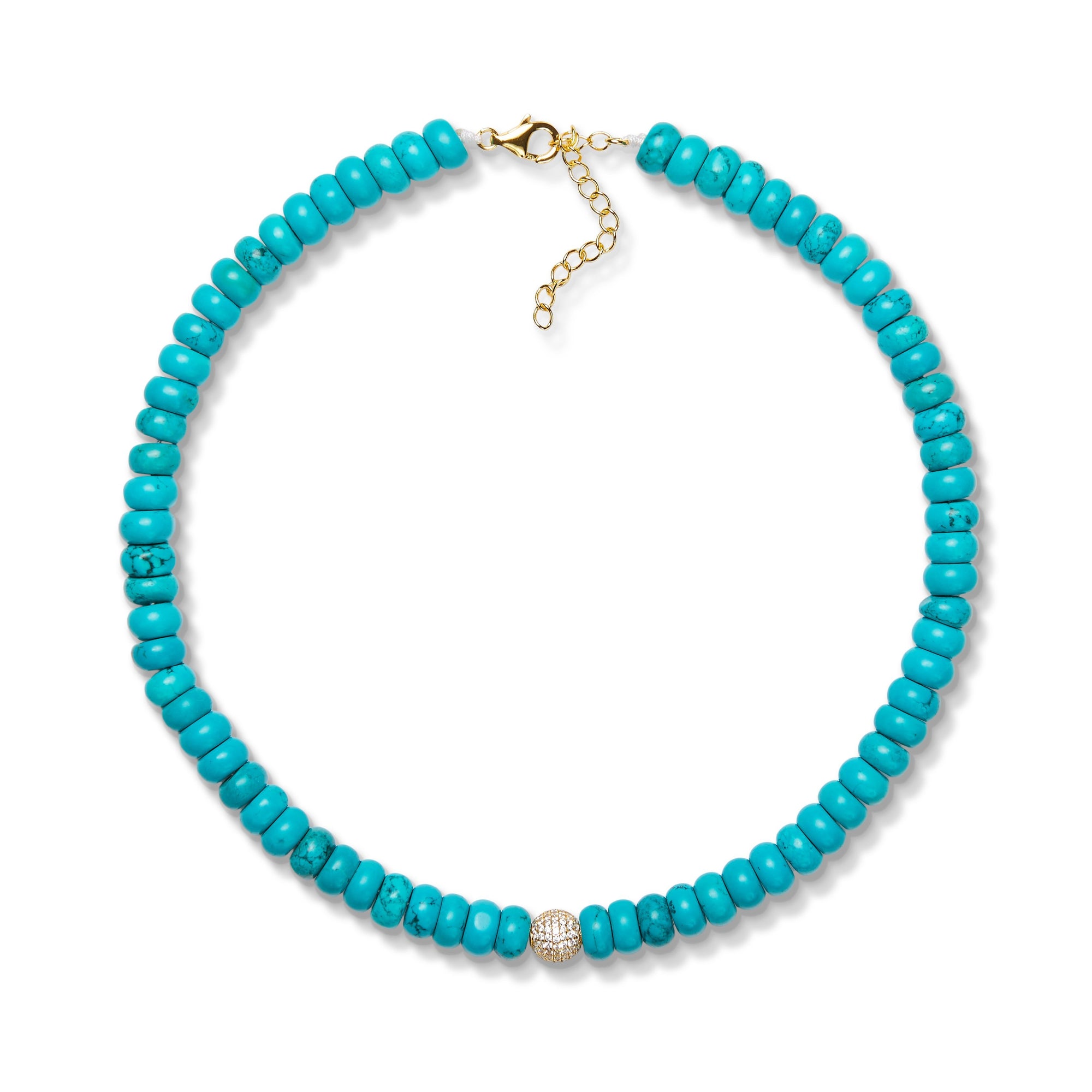 8,3mm turquoise bead necklace 