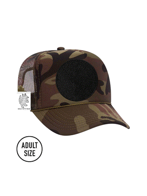ADULT Trucker Hat with Interchangeable Velcro Patch (Camouflage) - Woolf With Me™
