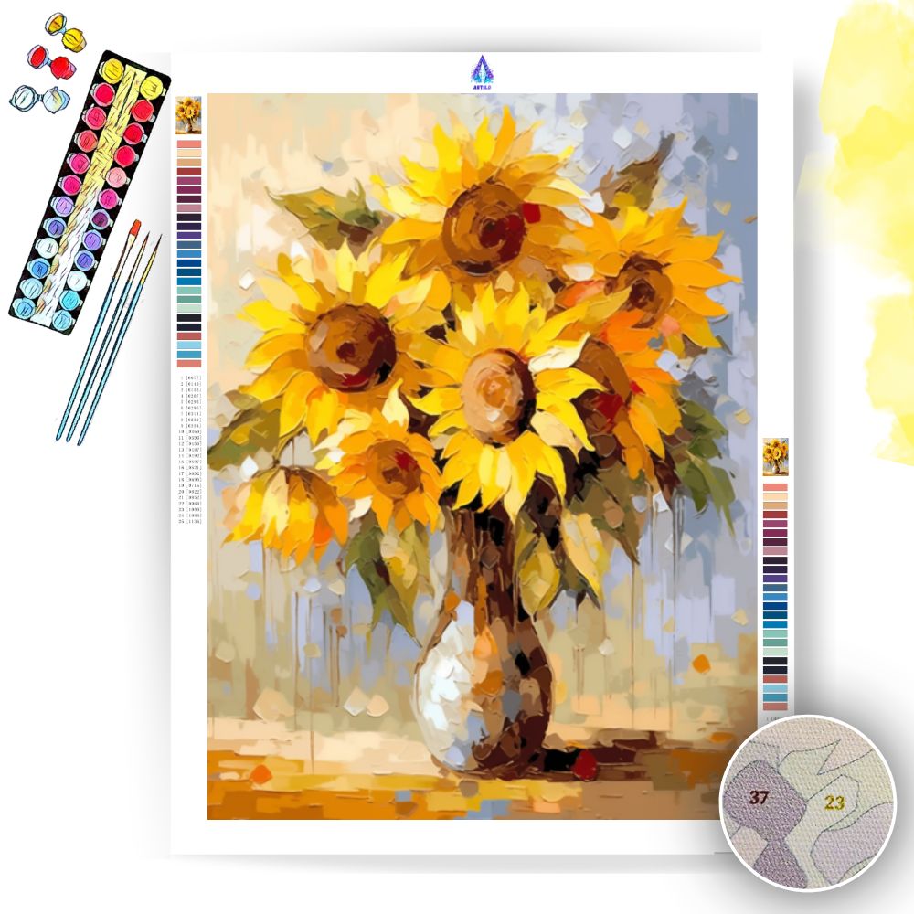 Sunflower Symphony - Paint by Numbers