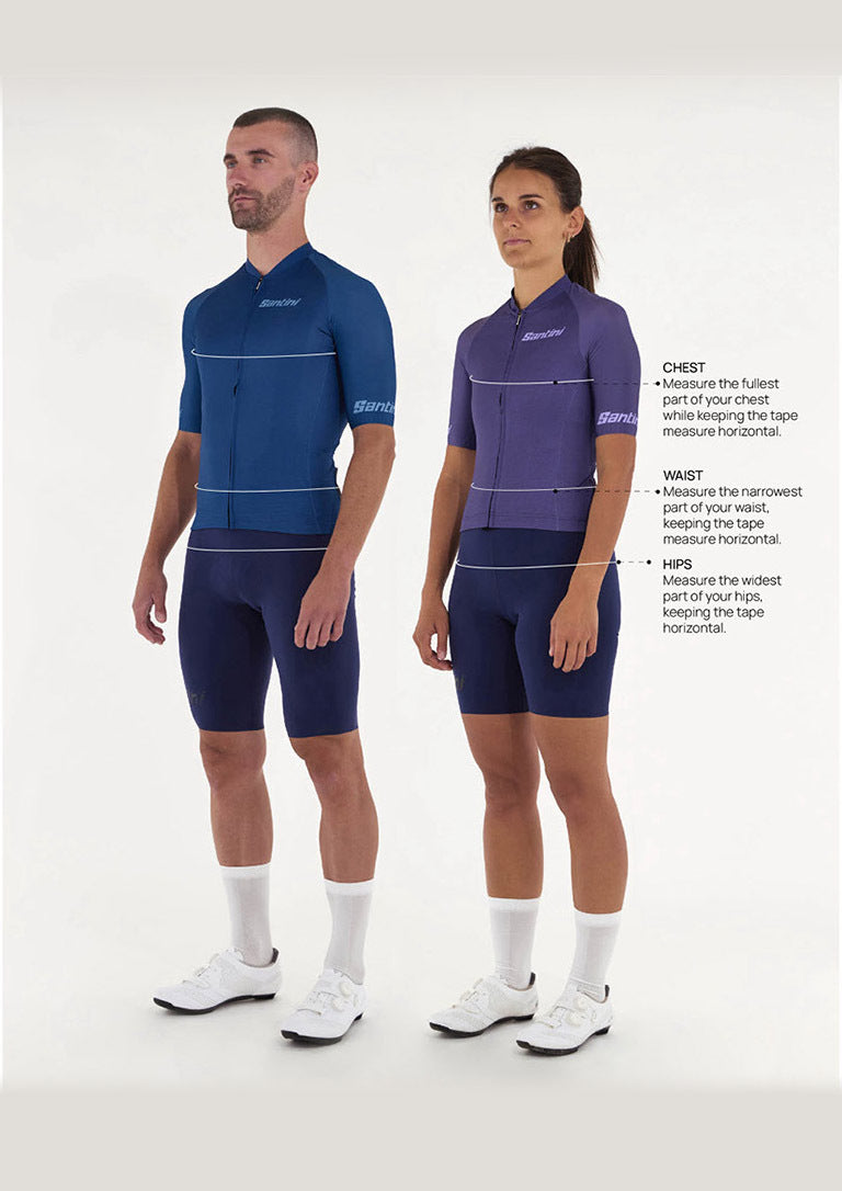 Santini unisex size measurement guide