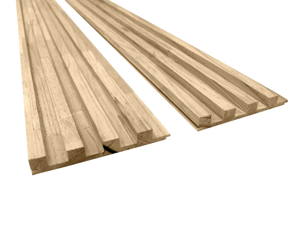 Unfinished Wood Slat Panels for Walls, Paint and Stain Grade