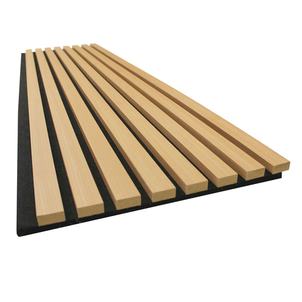 American Oak Acoustic Slat Panels for Soundproofing Walls
