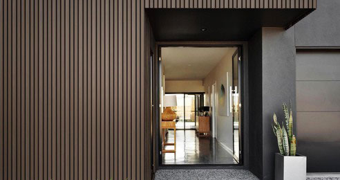 Dark Brown Exterior Slat Panels