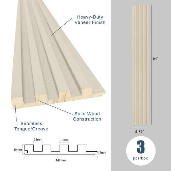 Sand Slat Wood Panels for Walls