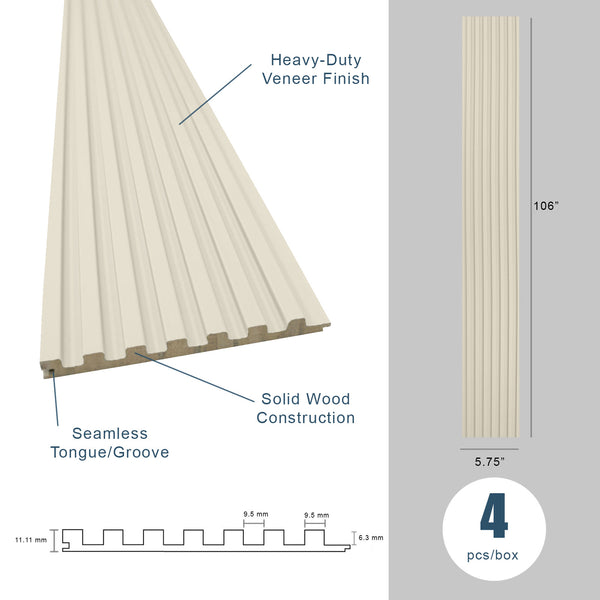 Sand Slat Wood Panels for Walls