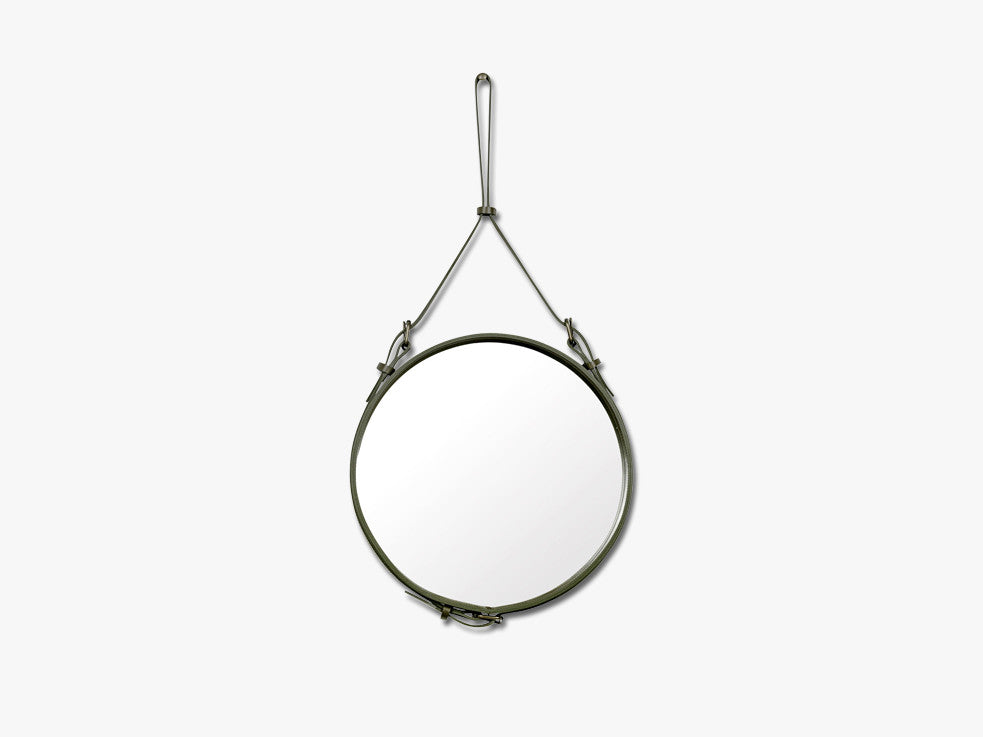 Adnet Wall Mirror - Circular, Olive -