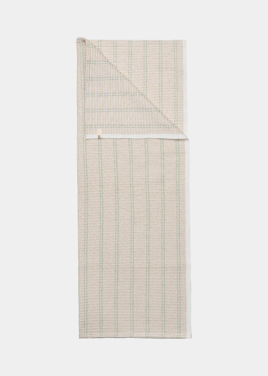 Aiayu Towel (2 pcs), Off Green Stripe Håndklæder fra Aiayu