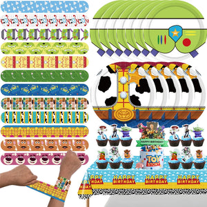 Disney Toy Story Party Tableware Cup Plates Napkin Banner Bracelet - Shopping While Drunk - Toy Tableware