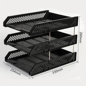 Three-layer File Rack Multi-layer A variety of colors File Tray - Shopping While Drunk