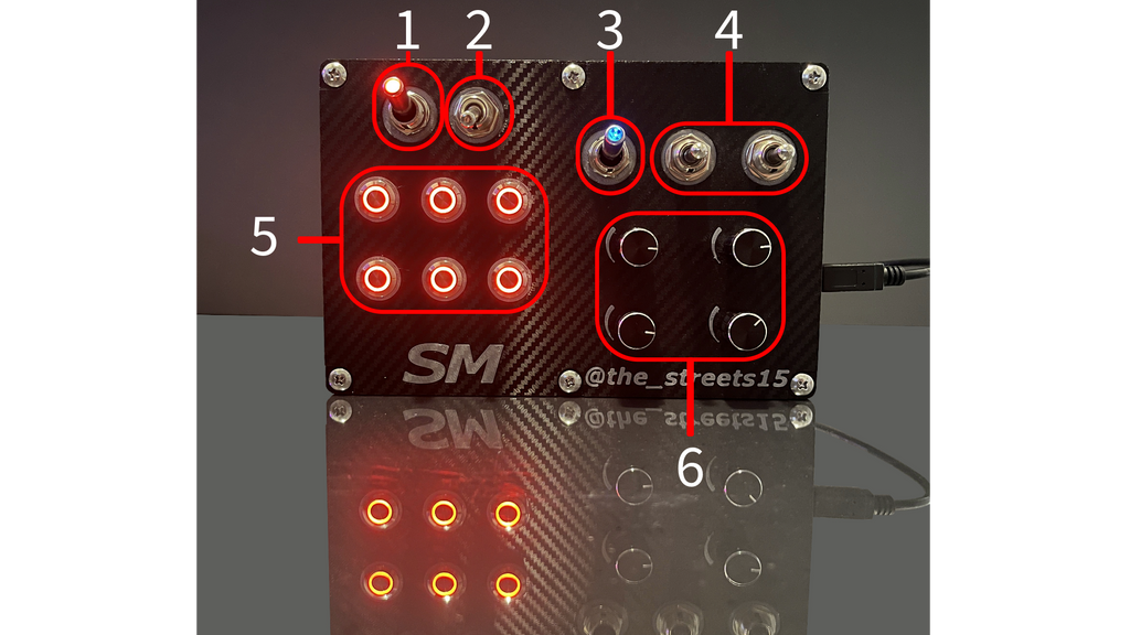 SM-Racing Products BB02-Entradas de interruptor de caja de botones