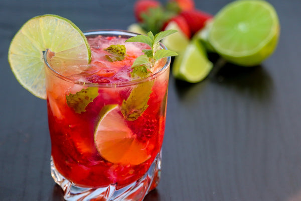 Raspberry mojito with gigli