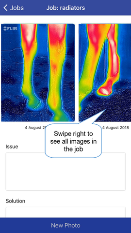 Thermafy user guide, how to view pictures in job