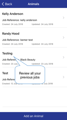 Thermafy user guide, how to review previous jobs