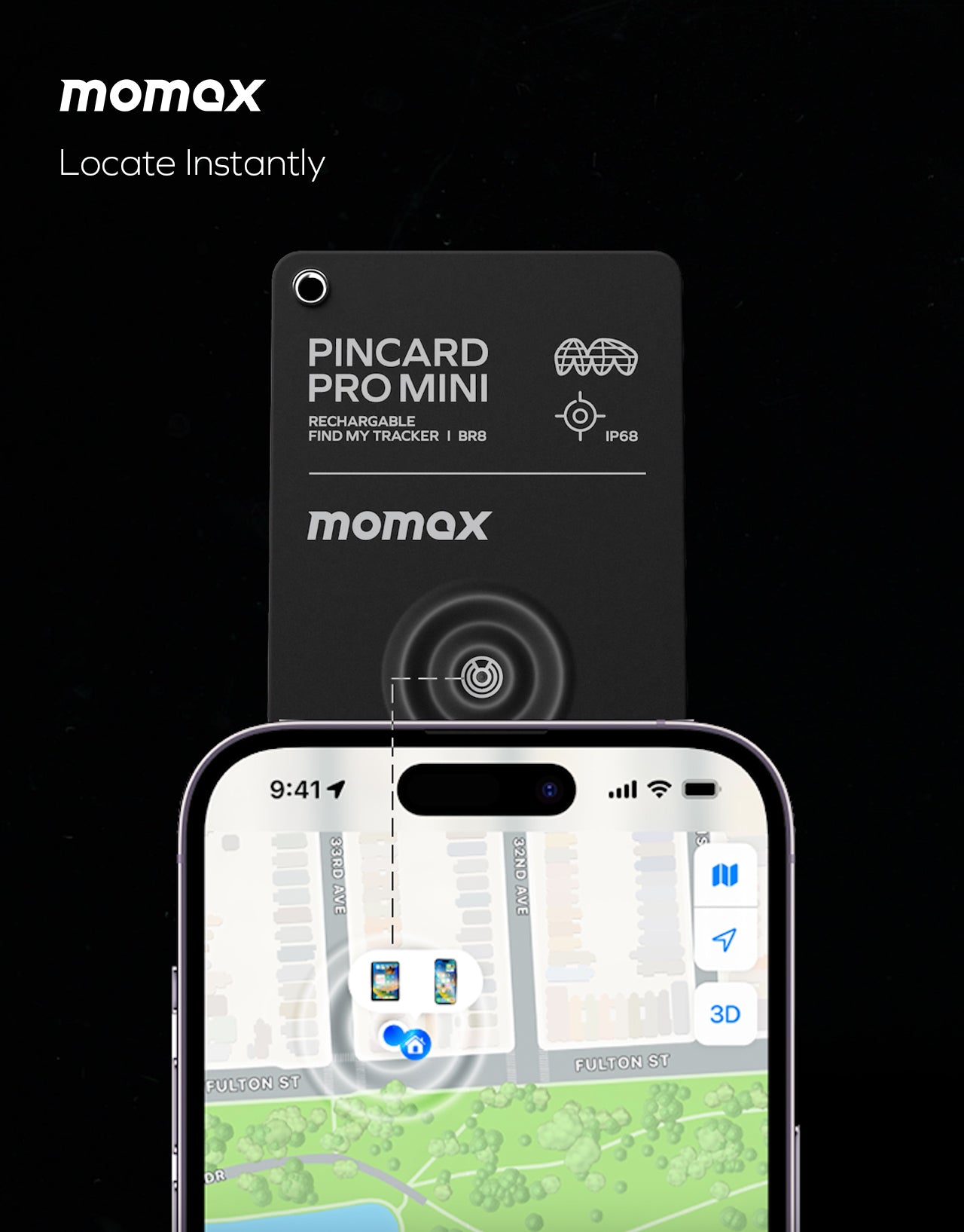 PinCard Pro Mini 可充電全球定位器