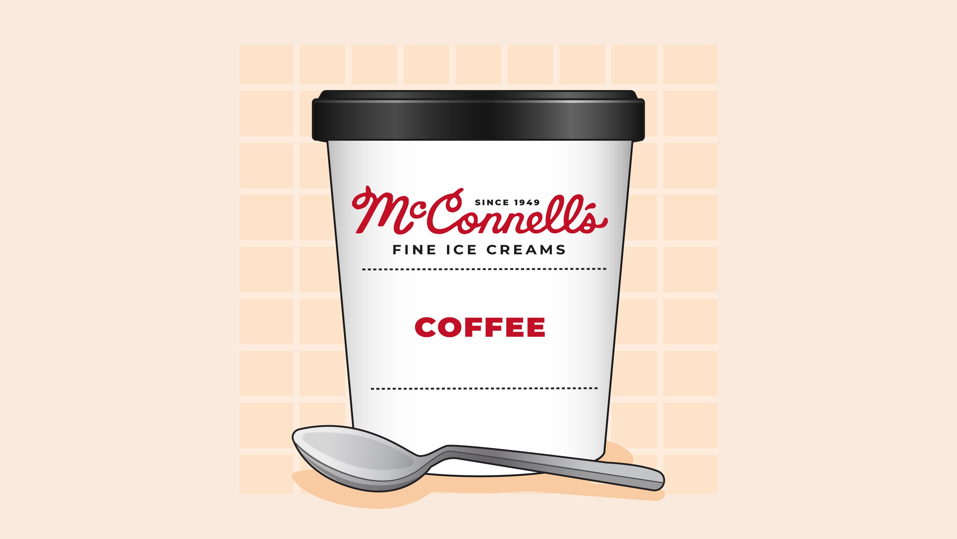 McConnell's Fine Ice Creams coffee flavor tub