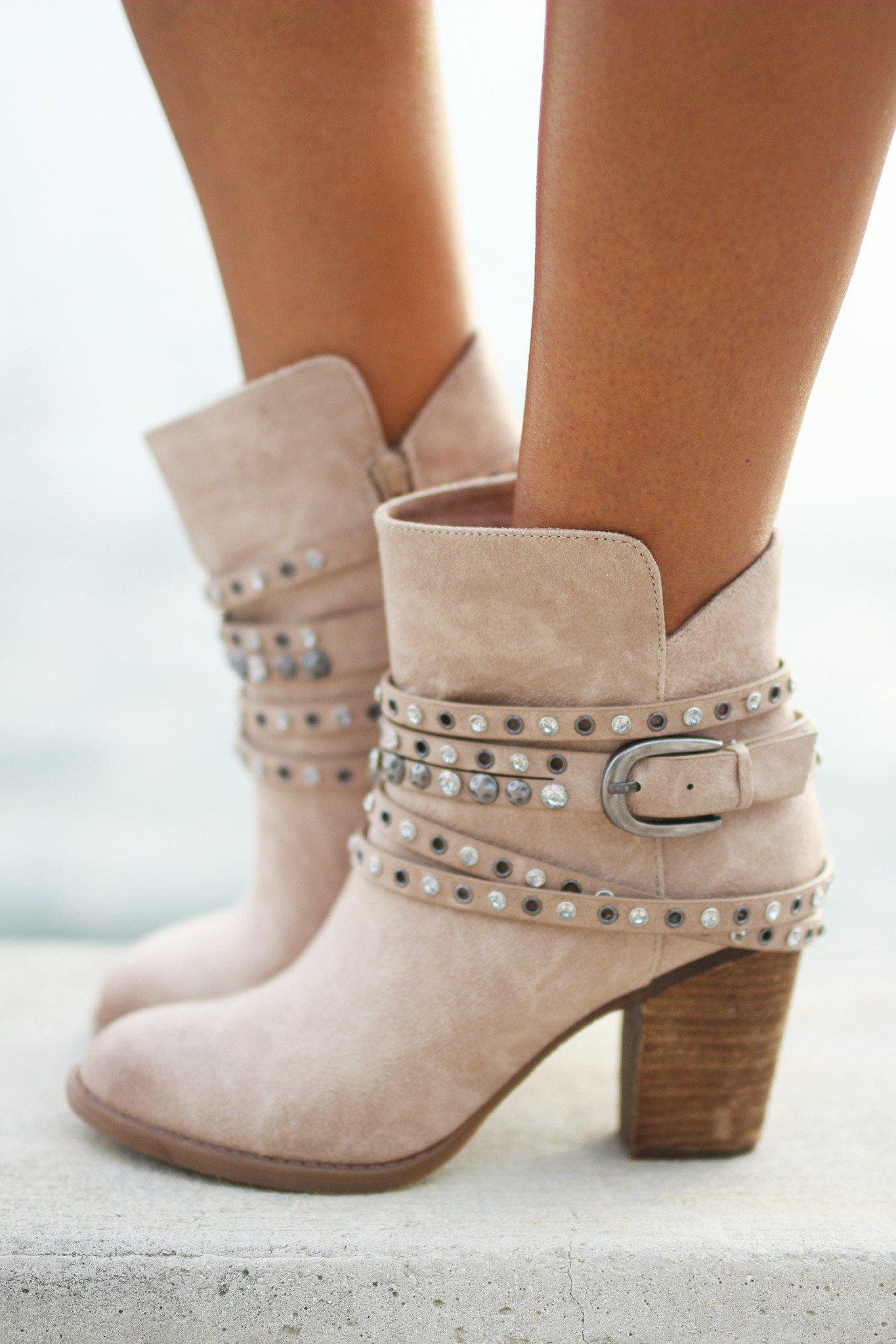 cream booties