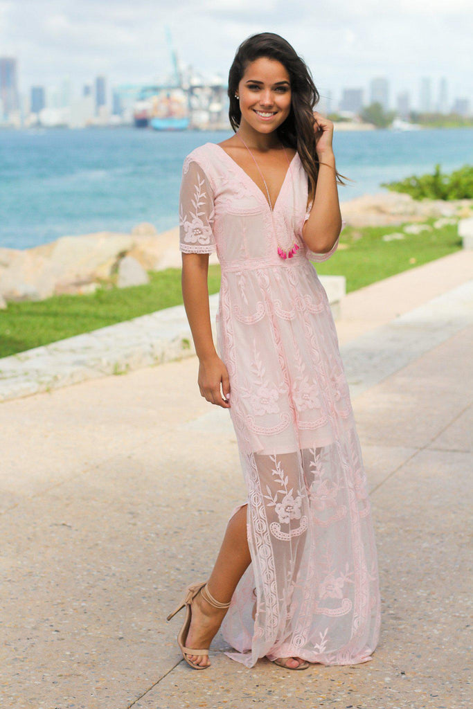 Ash Rose Lace Maxi Dress | Maxi Dresses – Saved by the Dress
