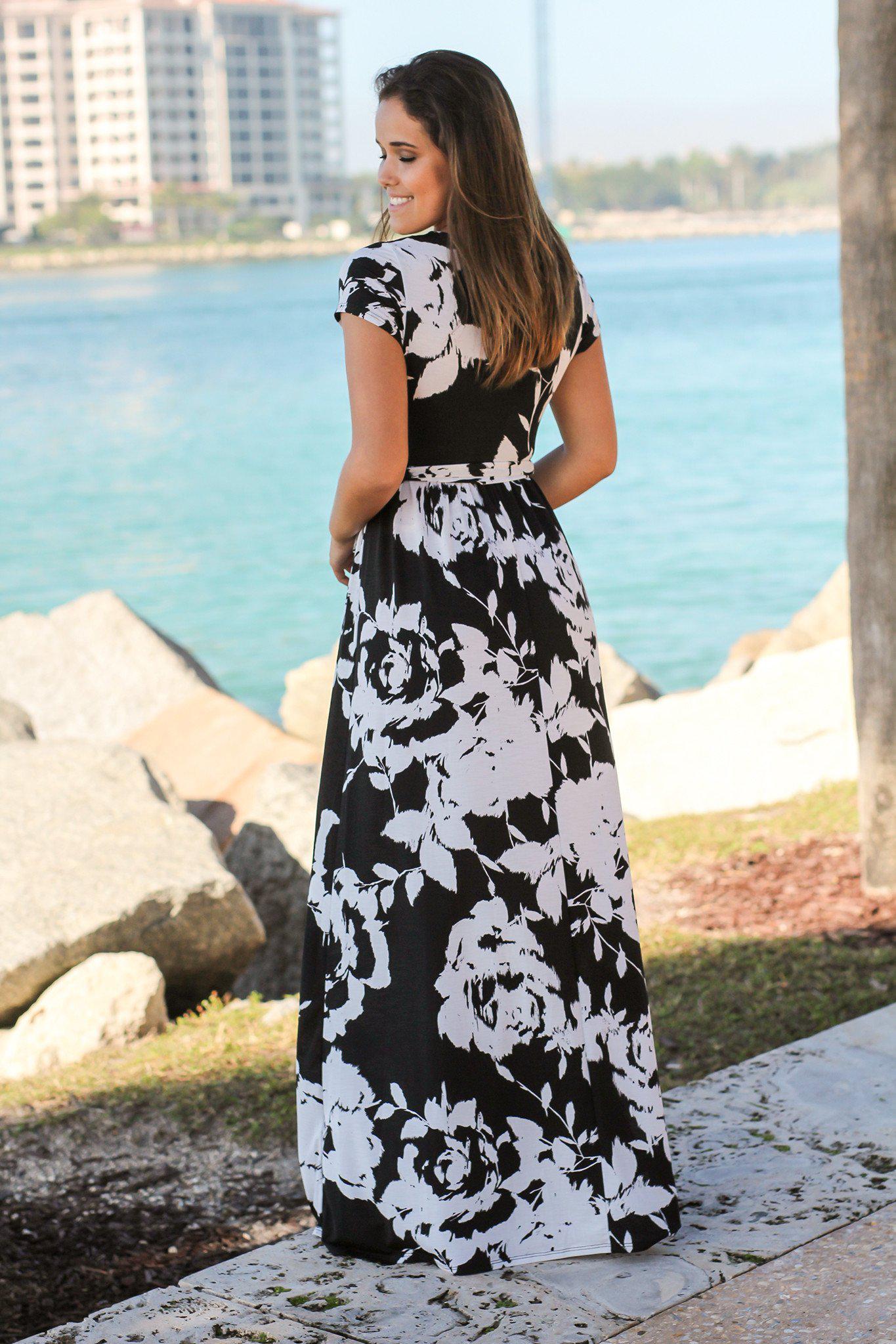 Black and White Floral Maxi Dress | Maxi Dresses – Saved by the Dress
