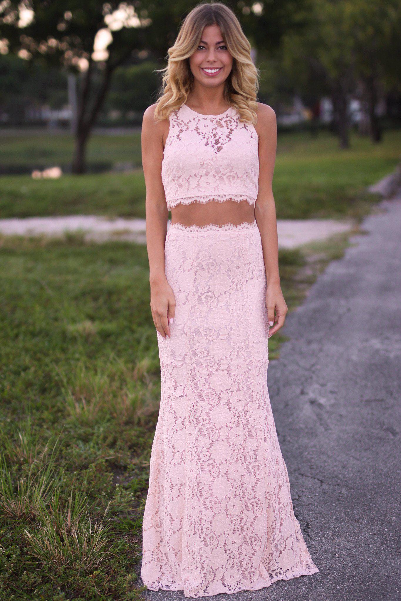 crop top long skirt dress