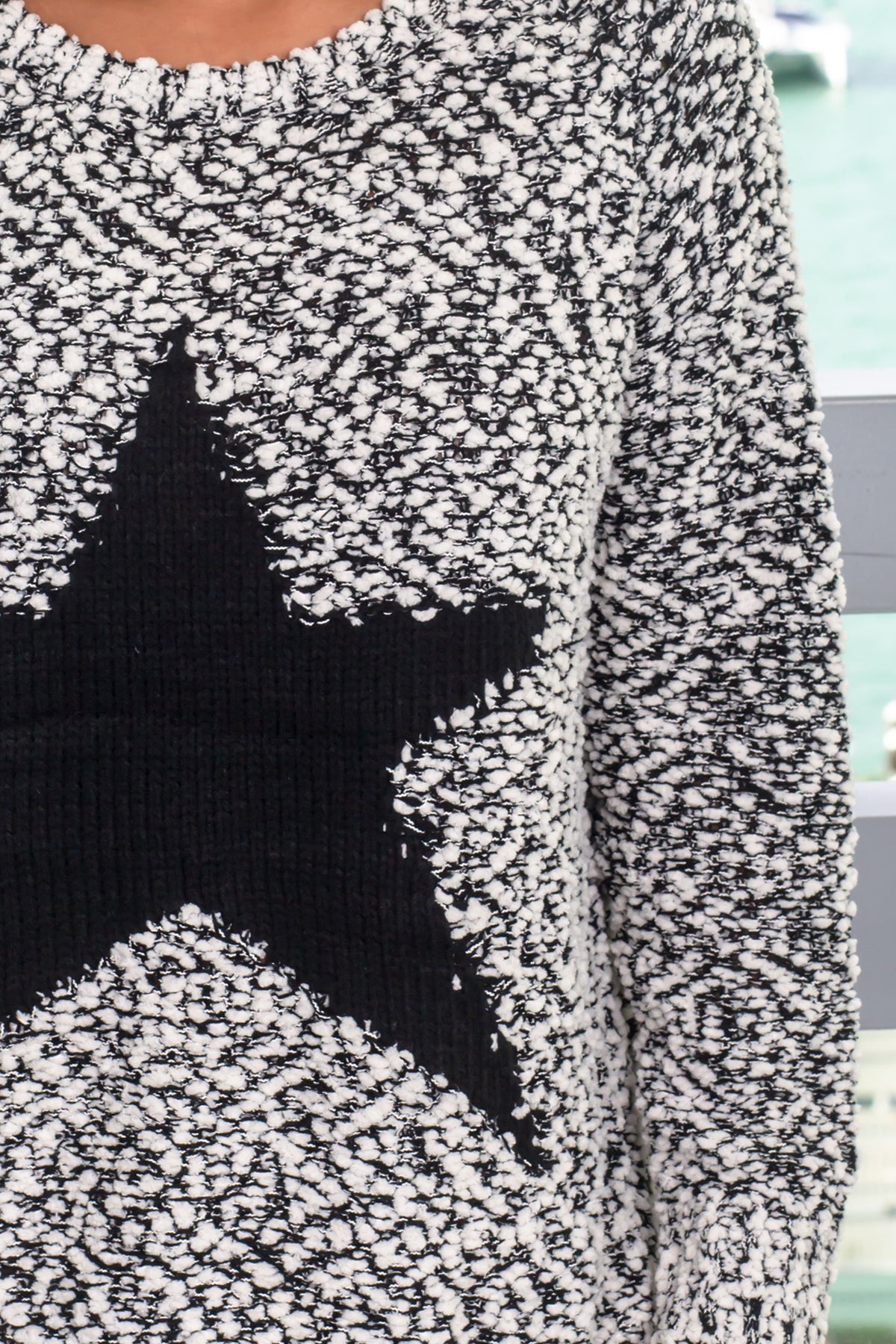 Black and White Star Sweater | Cute Sweaters – Saved by the Dress