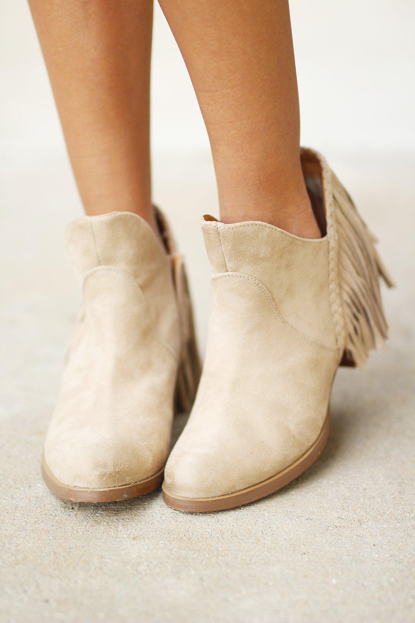 Braxton Beige Booties | Beige Boots | Fashion Boots – Saved by the Dress