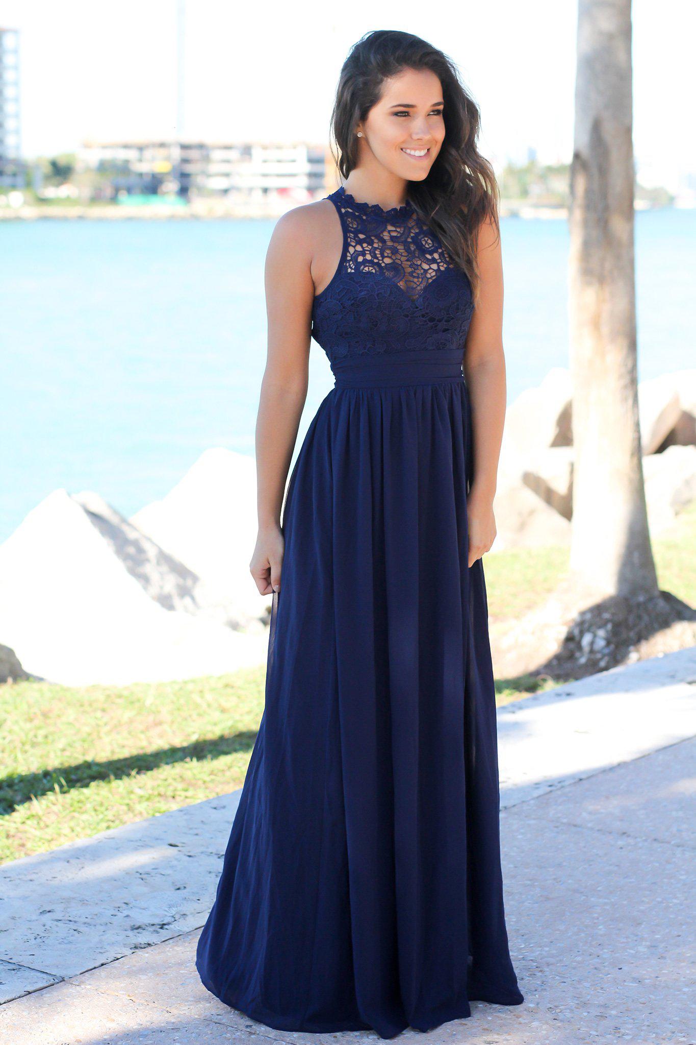 saved by the dress navy maxi