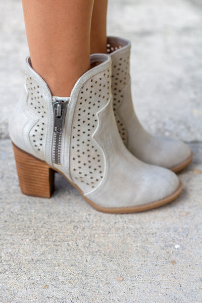 Gretchen Cream Booties | Online Boutiques – Saved by the Dress
