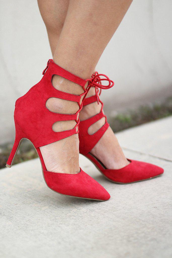 Red Strappy Heels | Red Shoes | Red Heels – Saved by the Dress
