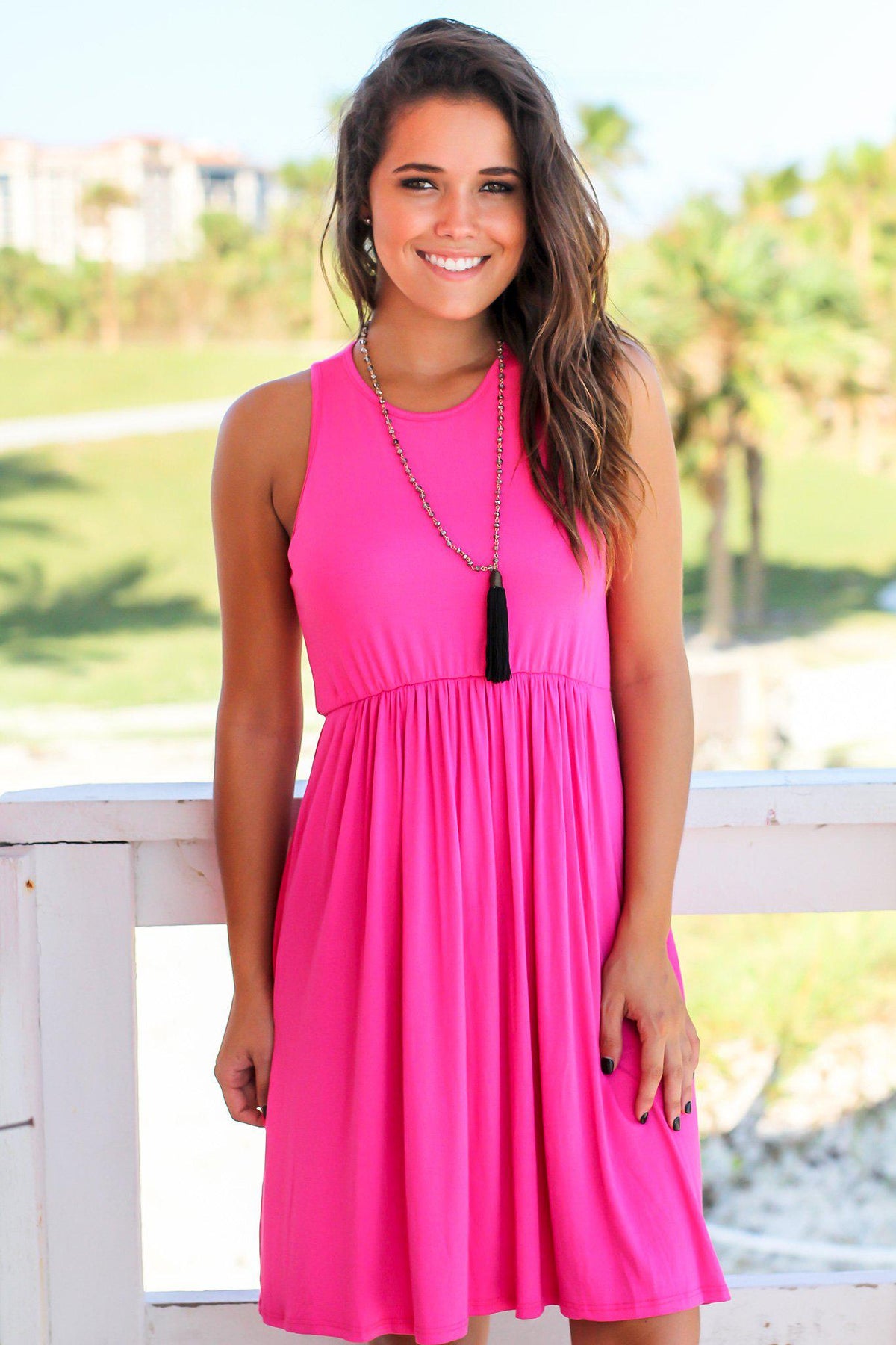 Hot Pink Short Dress | Cute Dresses – Saved by the Dress