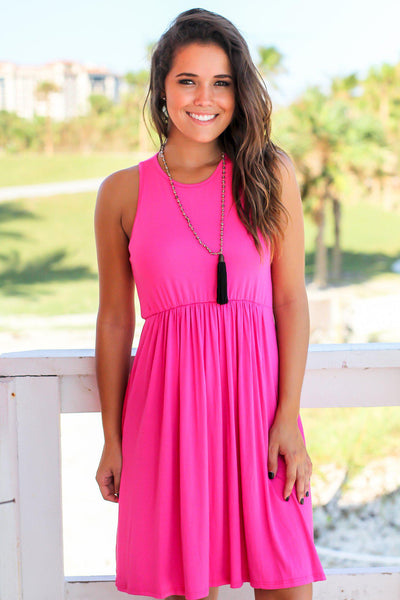 Hot Pink Short Dress | Cute Dresses – Saved by the Dress